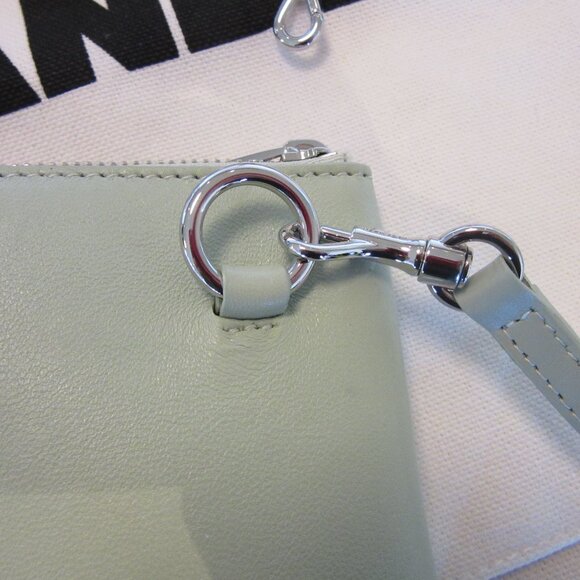 Jil Sander Medium "Link" Crossbody Bag in Aquamarine & Silver Hardware NWT - Picture 8 of 16